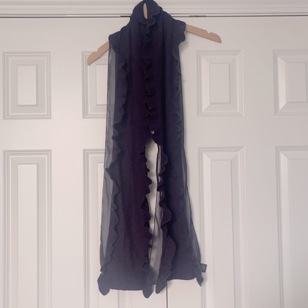 Banana Republic Ruffle Purple Scarf